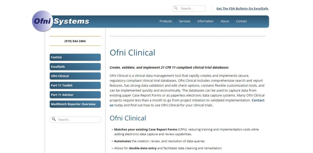 Ofni Clinical dashboard
