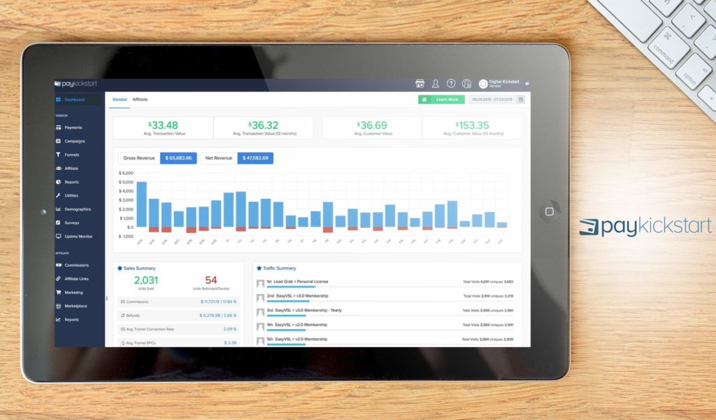PayKickstart dashboard