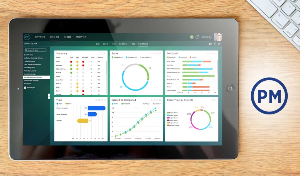 ProjectManager dashboard example