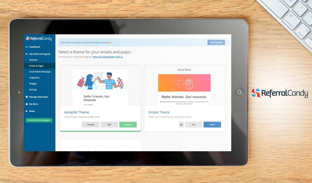 ReferralCandy dashboard example