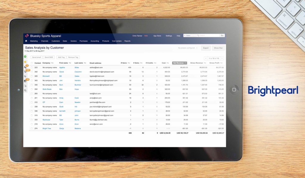 Brightpearl dashboard