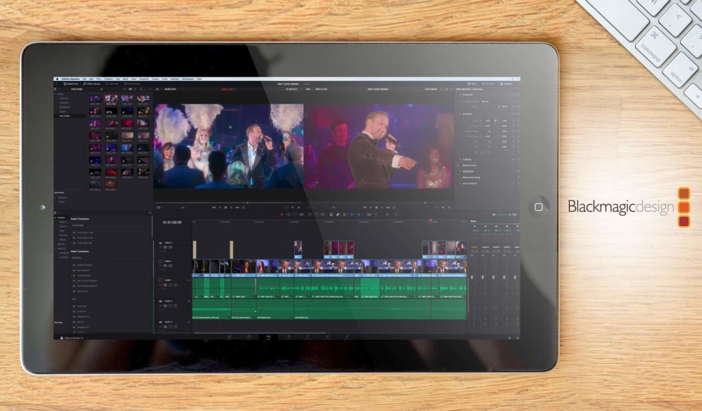 DaVinci Resolve dashboard