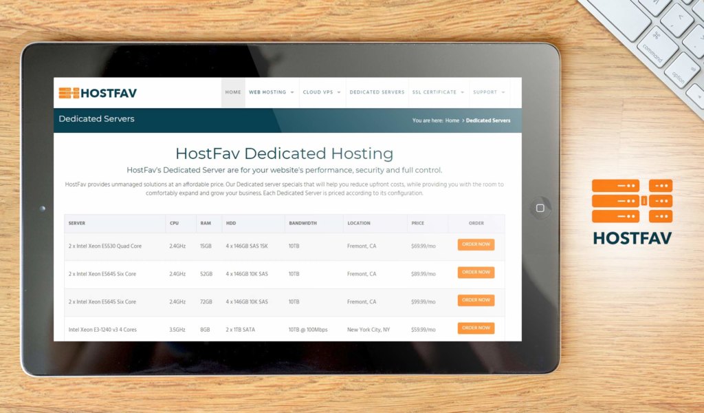 HostFav dashboard