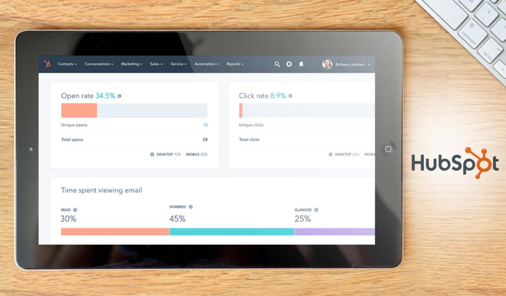 HubSpot dashboard example
