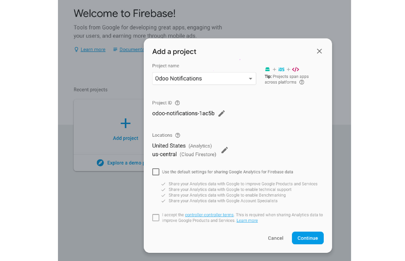 Odoo API Firebase dashboard1