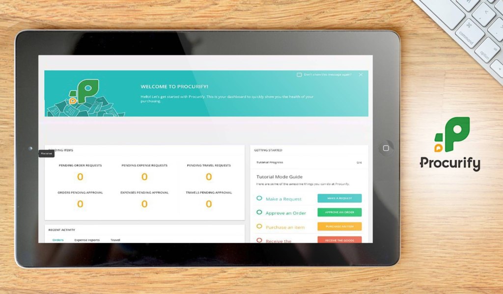 Procurify dashboard