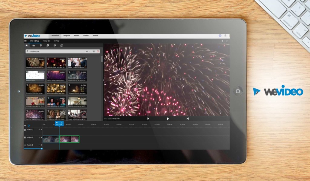 WeVideo dashboard