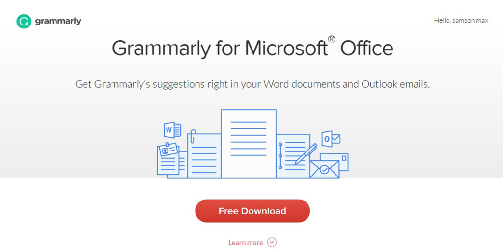 Grammarly download for MS Office