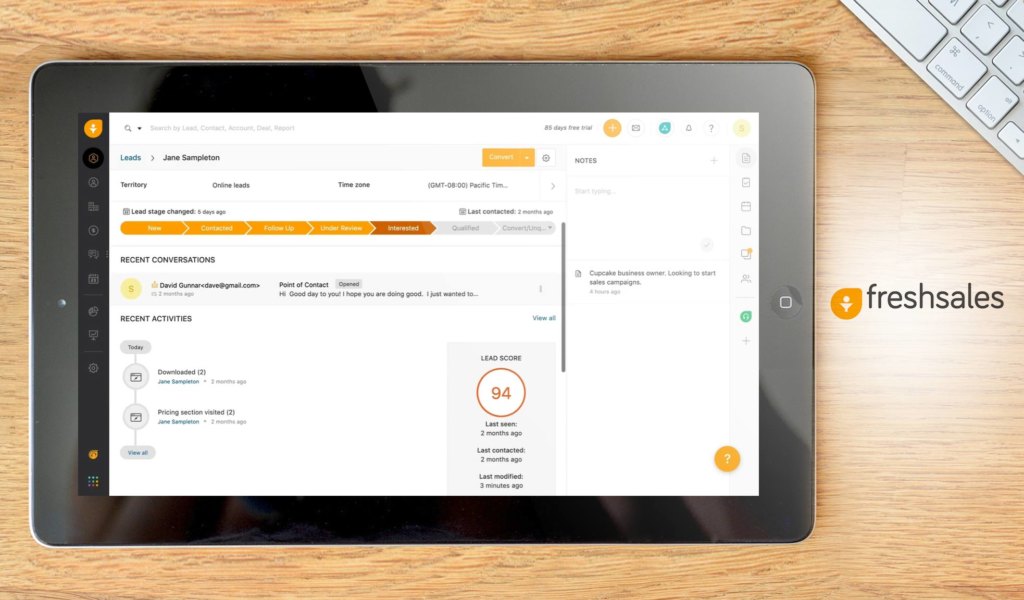 Freshsales Dashboard