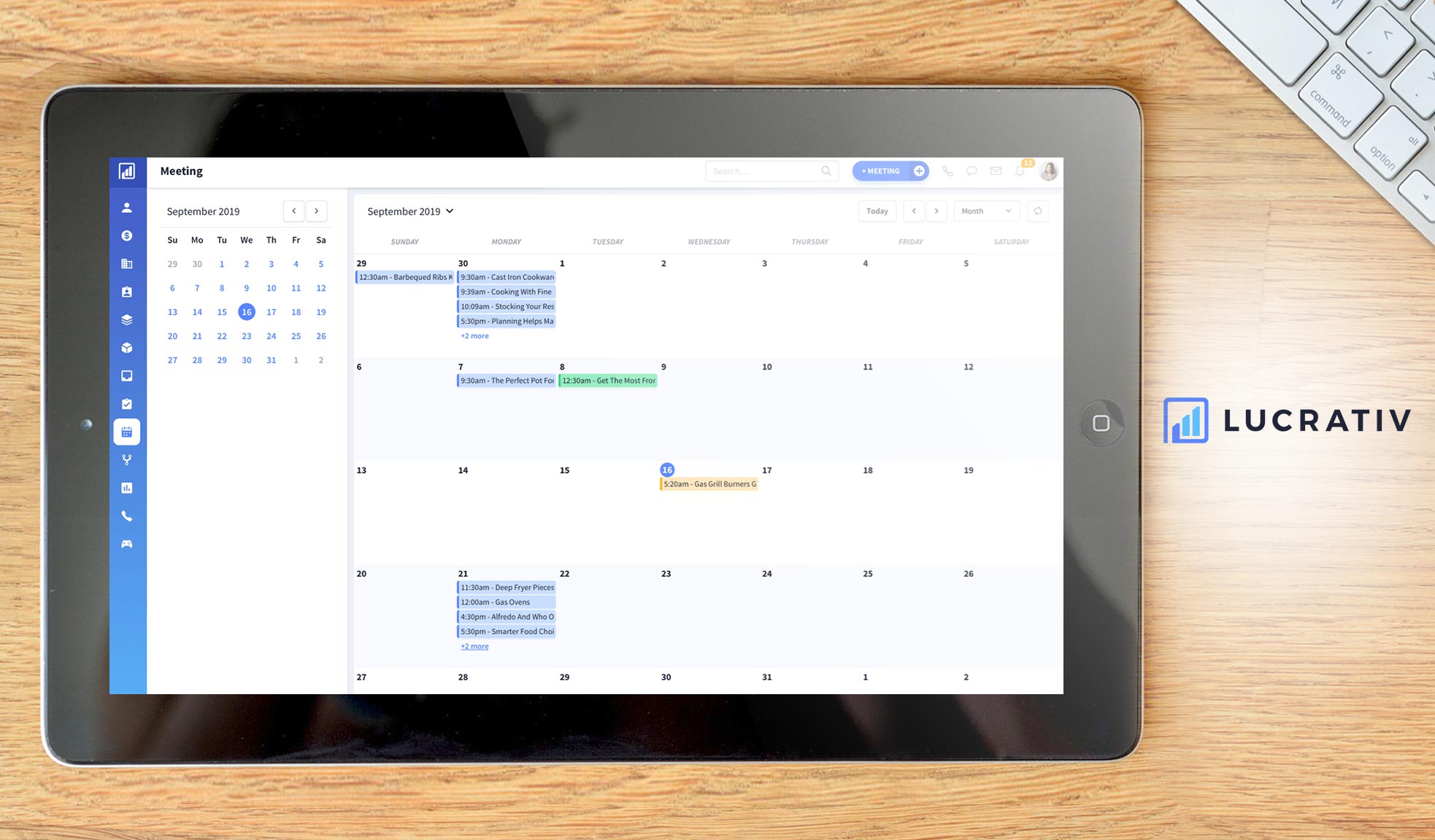lucrativ dashboard example