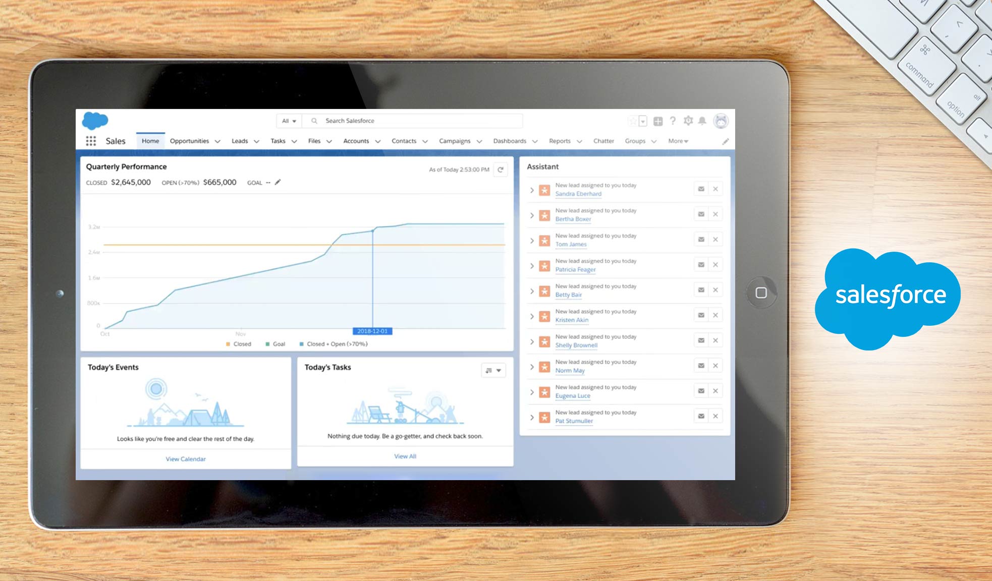 salesforce dashboard example