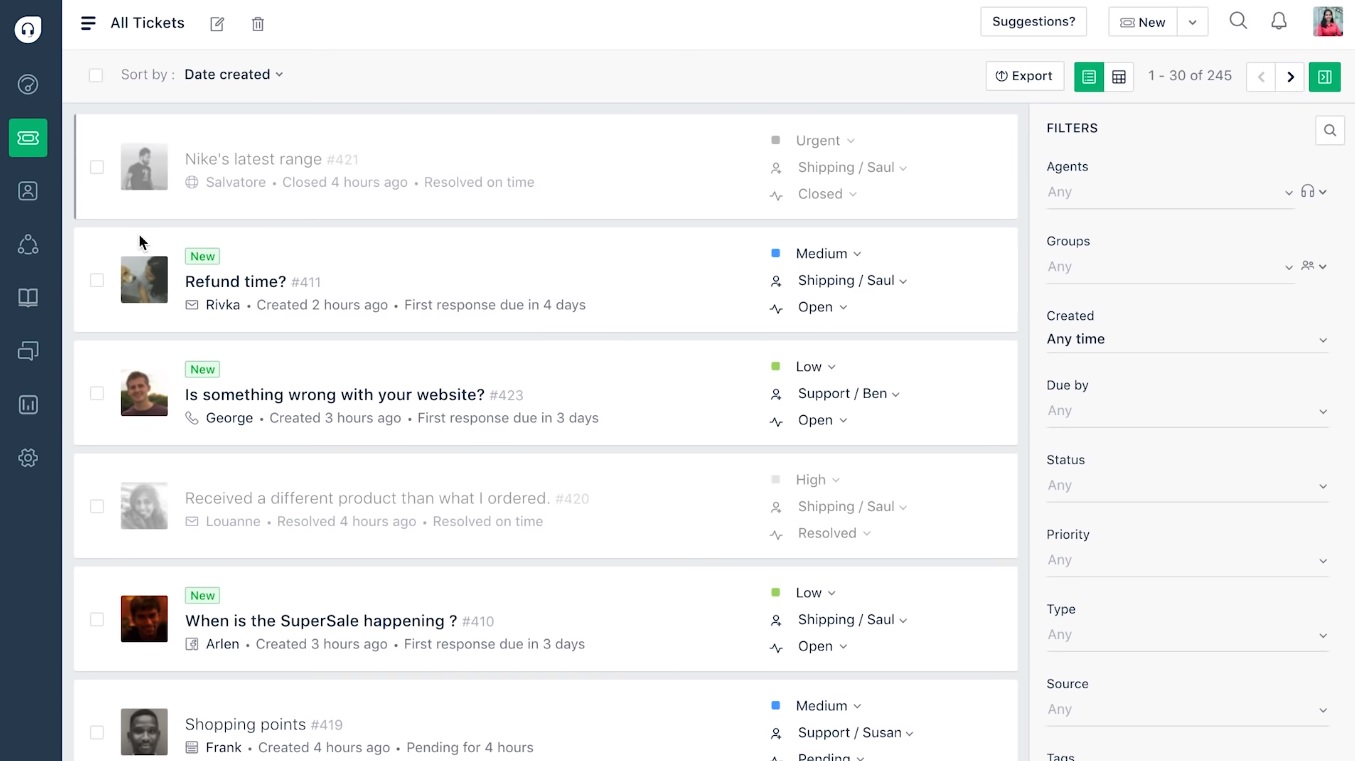 Freshdesk ticket management