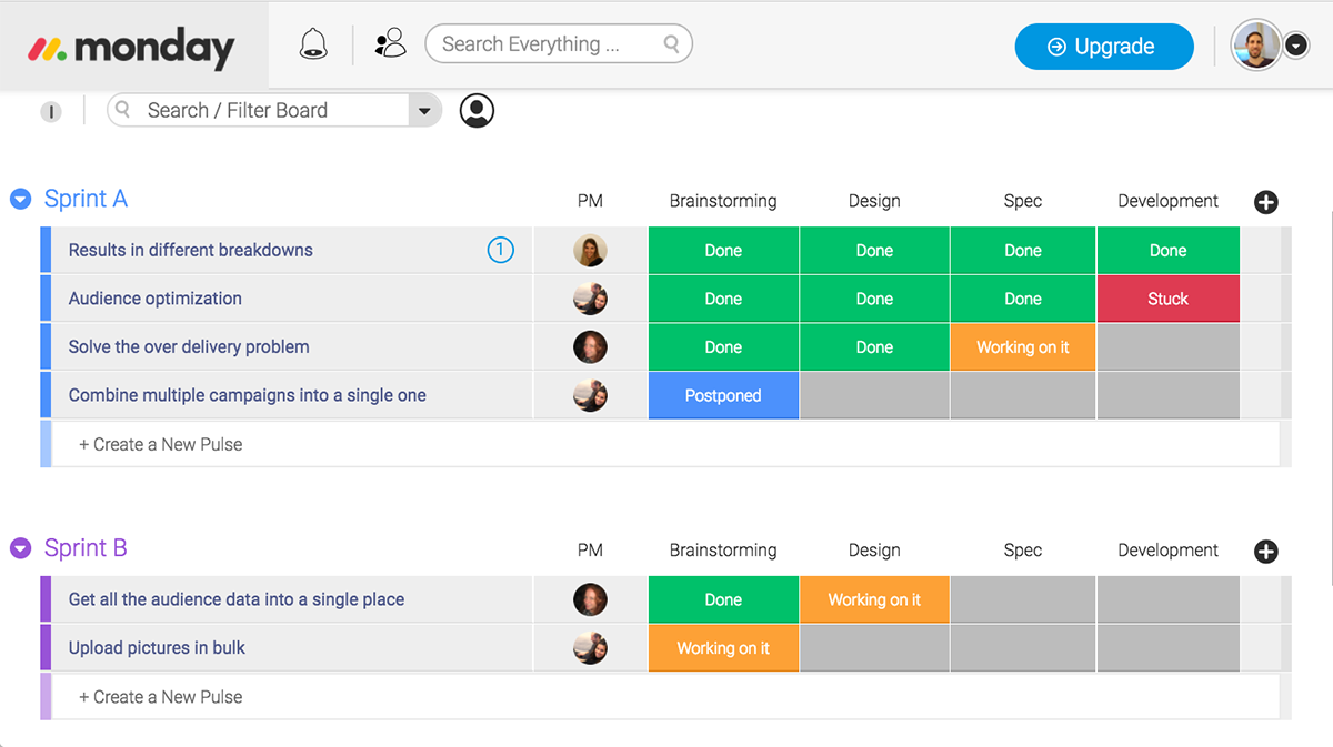 monday.com customize priorities