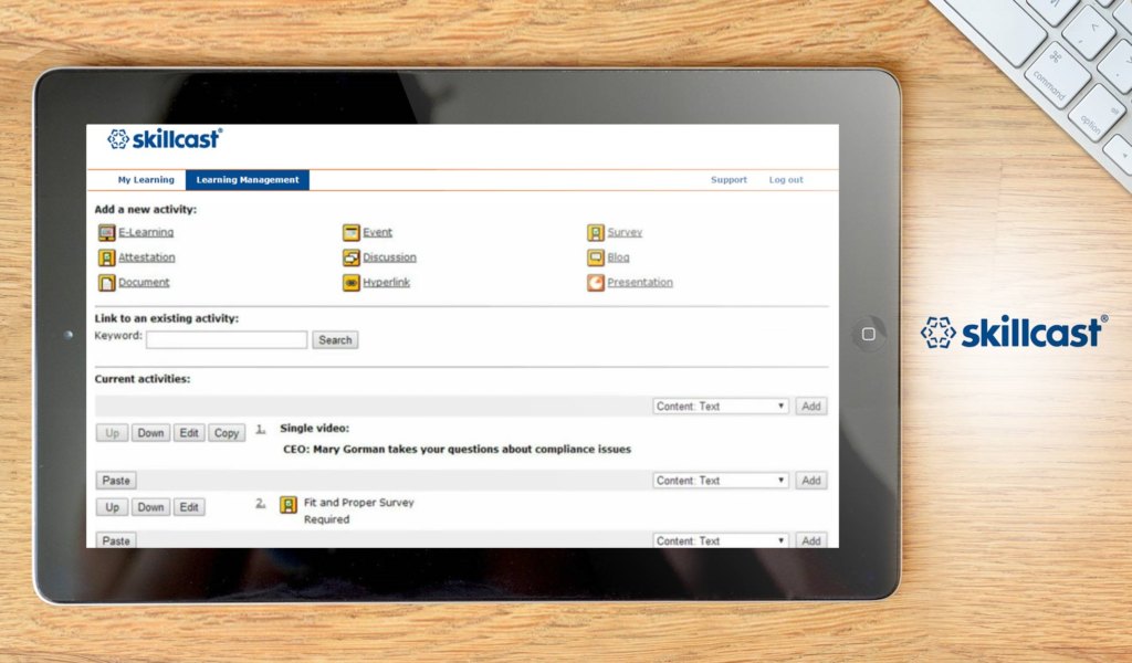 Skillcast dashboard example