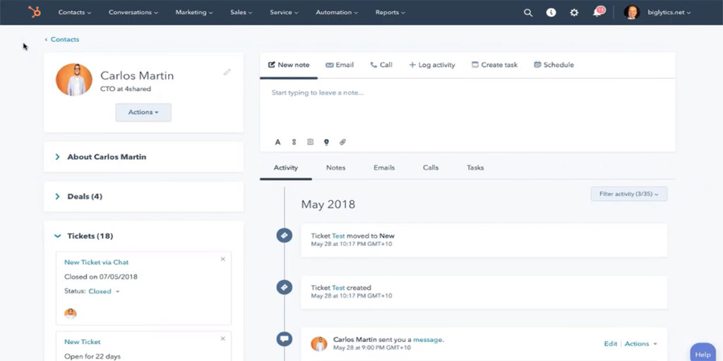 HubSpot Service Hub Contact Management
