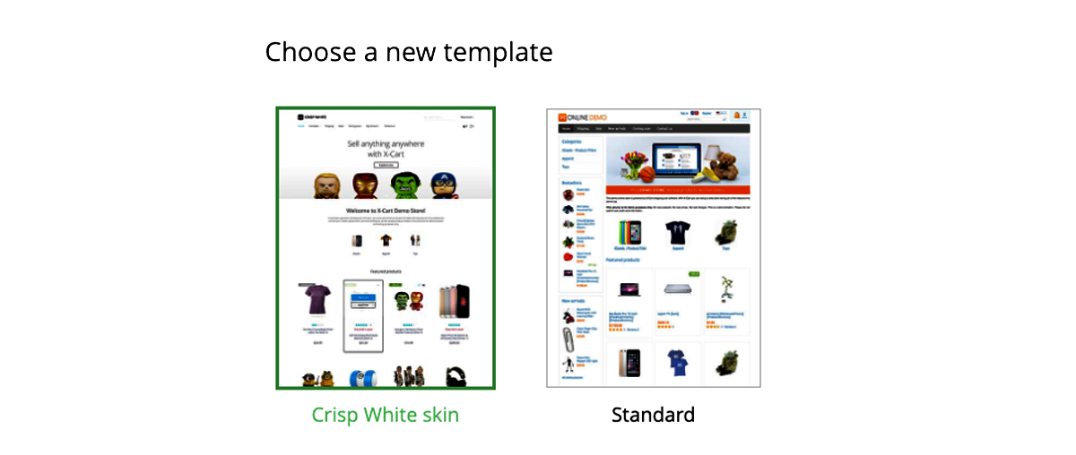 x-cart design template samples