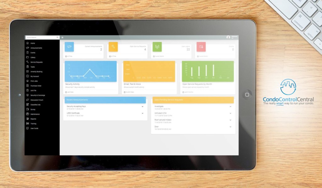 Condo Control dashboard