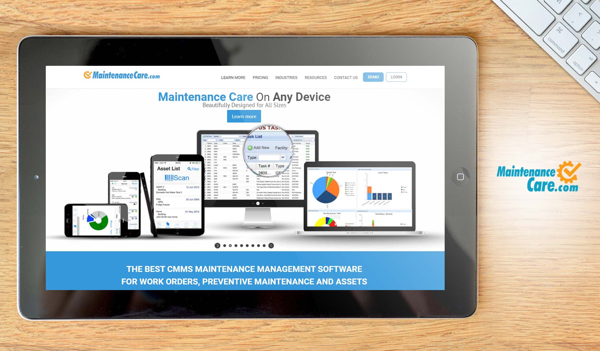 maintenance care dashboard example