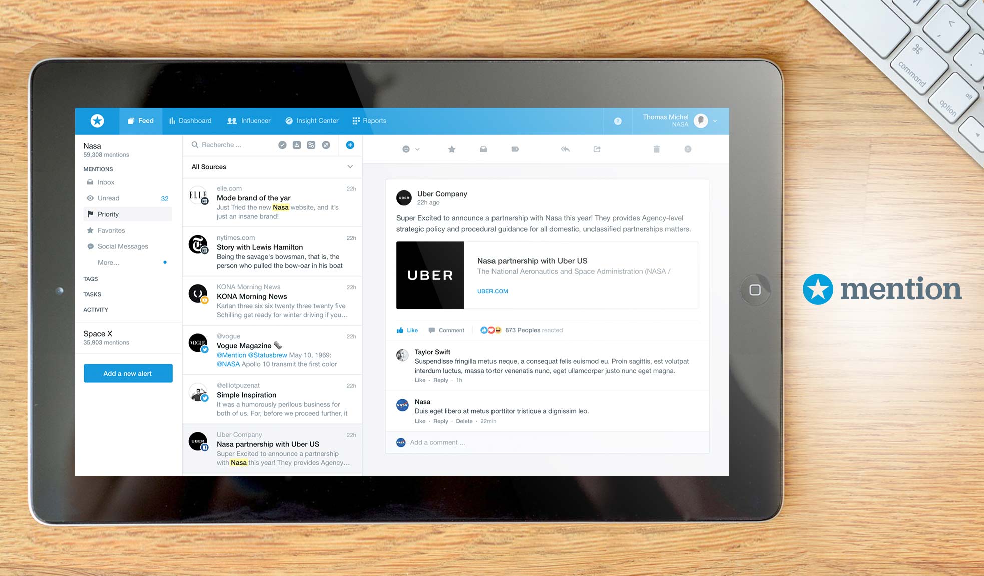 mention dashboard example