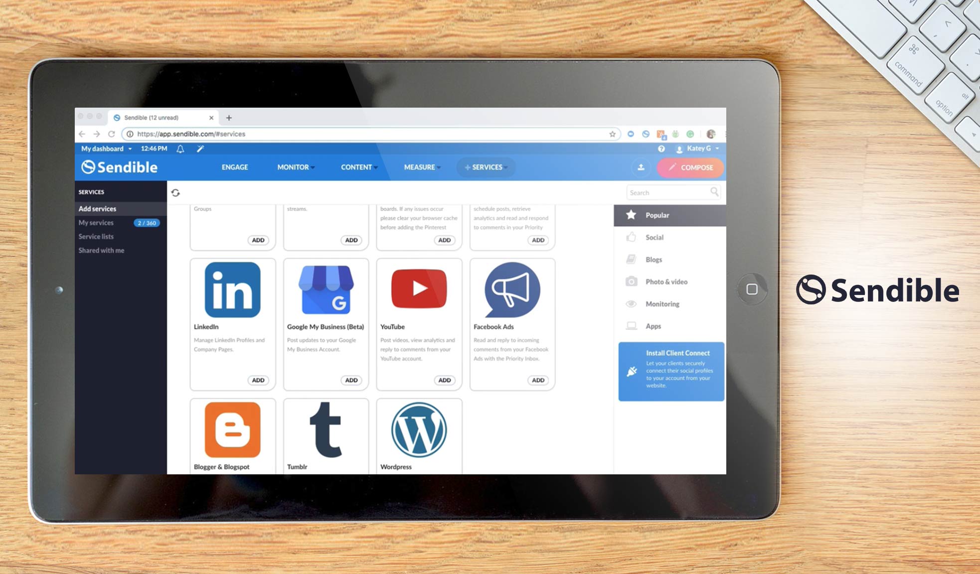 sendible dashboard example