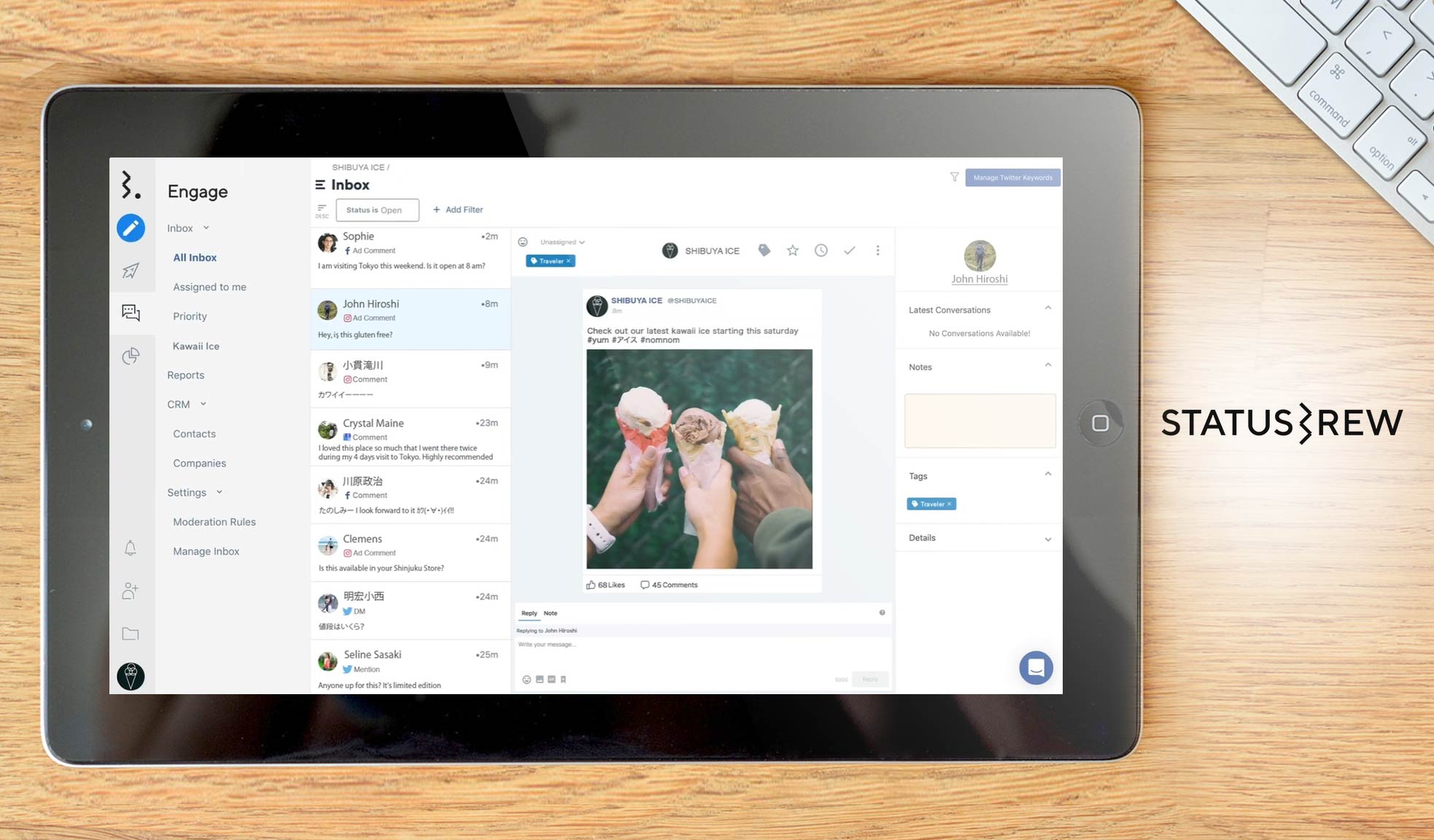 statusbrew dashboard example