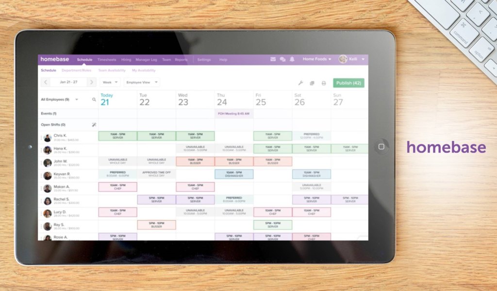 homebase dashboard example