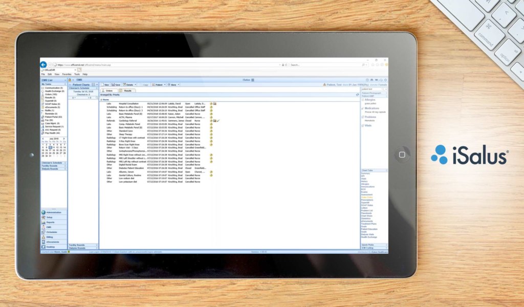 iSalus dashboard example