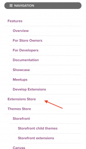 Sample eCommerce Mobile Menu