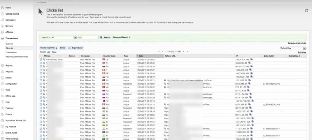 post affiliate pro dashboard