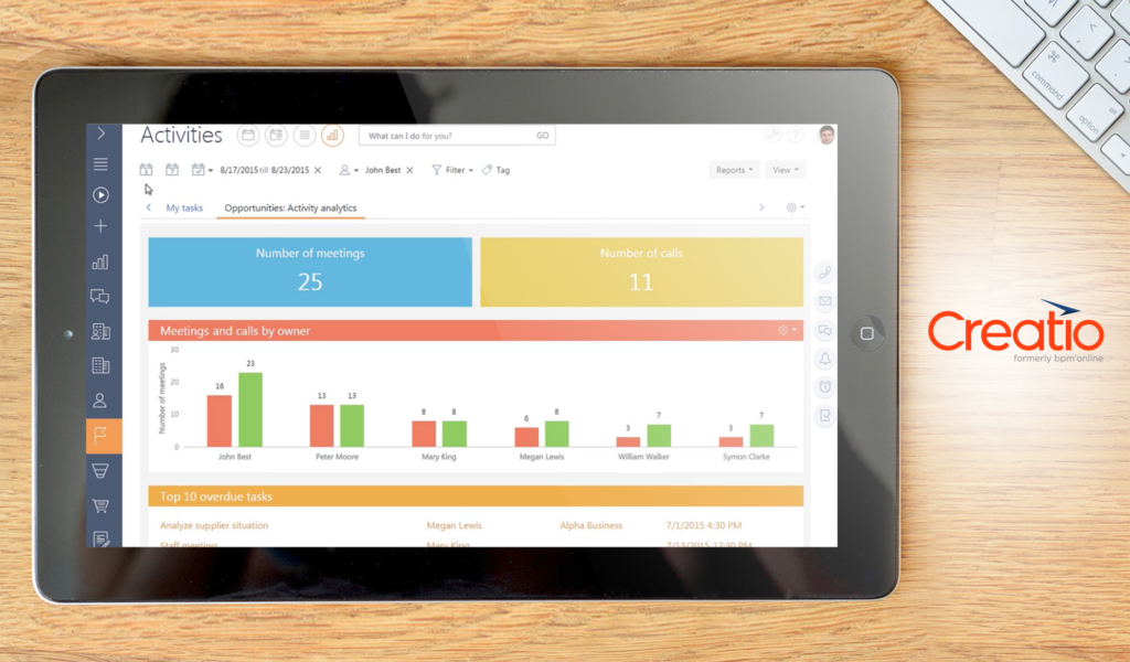 Studio Creatio dashboard