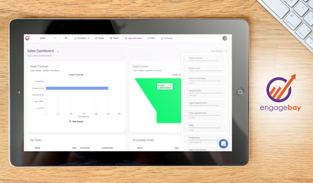 EngageBay Dashboard