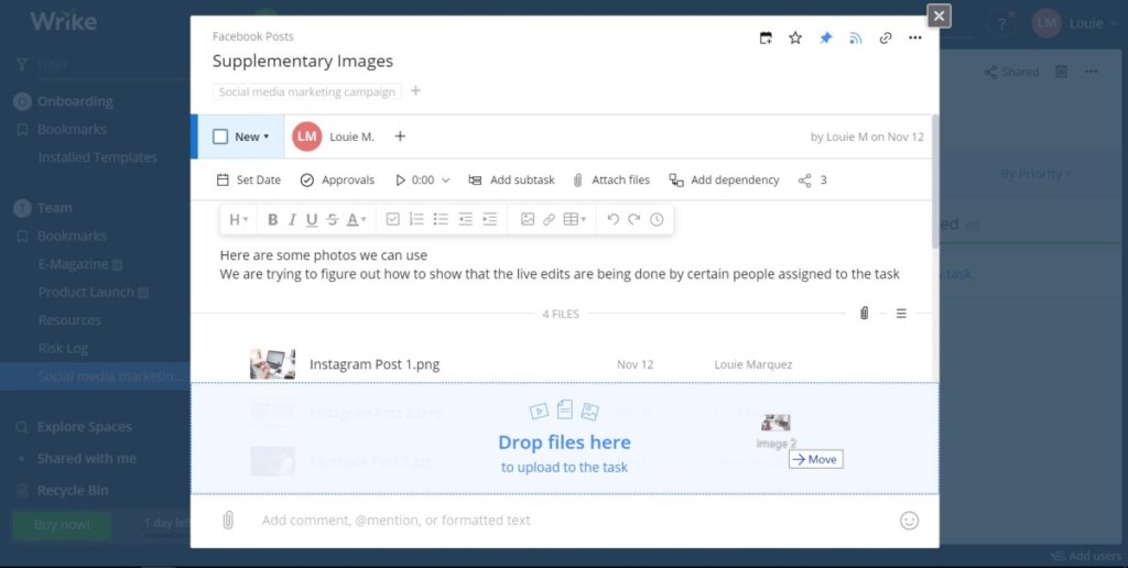 Wrike File Management