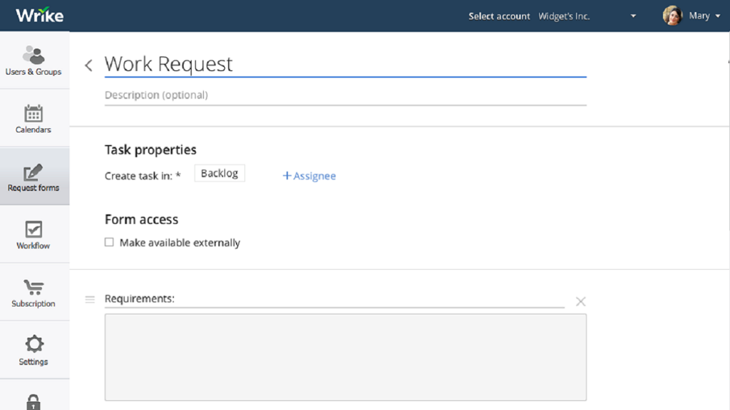 Wrike Request Forms