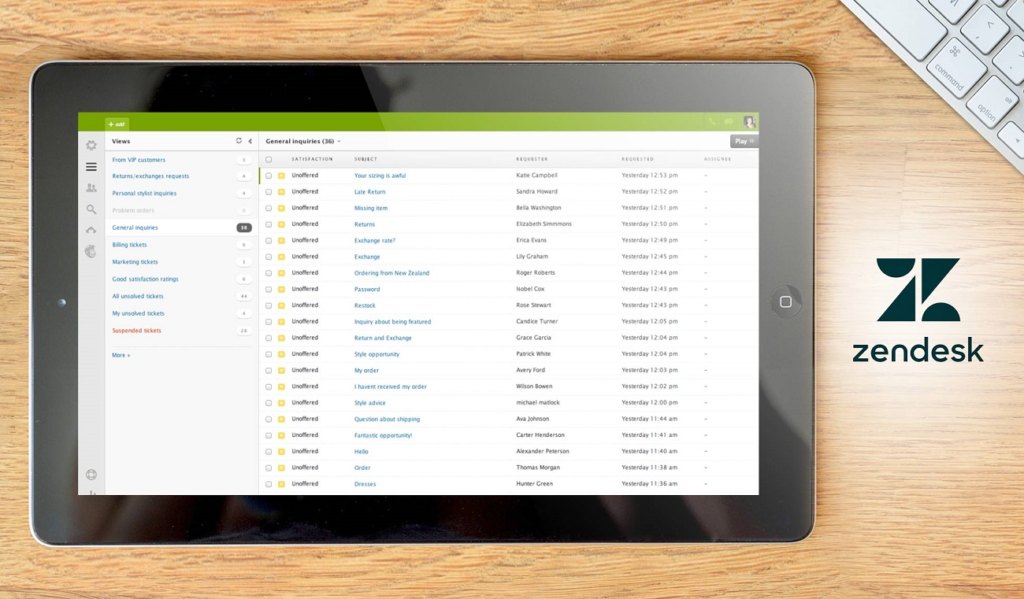 zendesk dashboard example