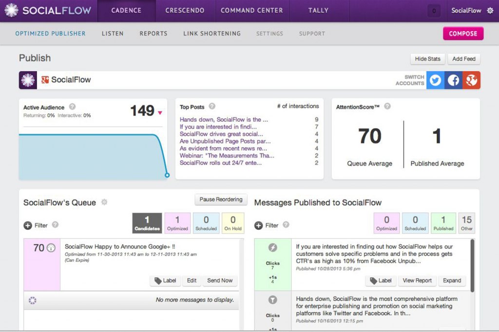 Social Flow Dashboard