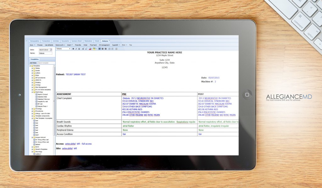 AllegianceMD dashboard