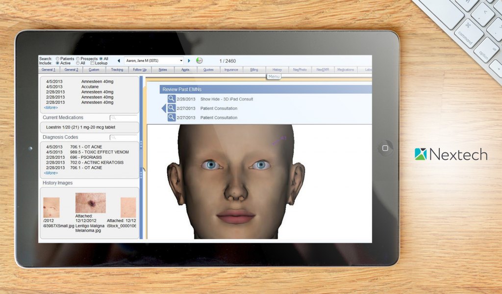 Nextech EMR dashboard