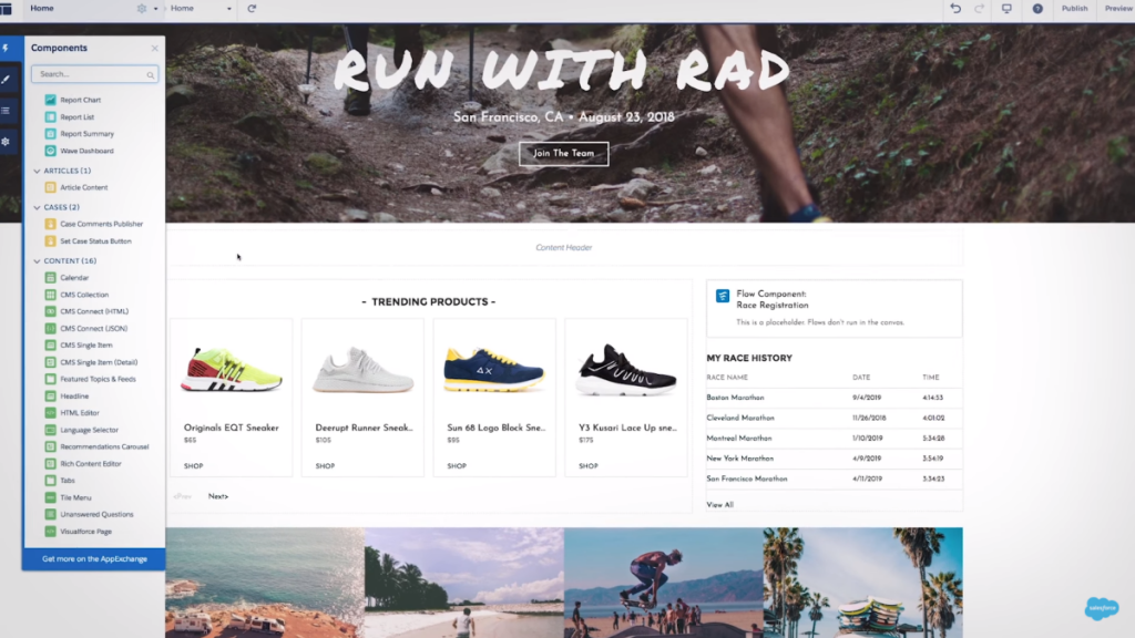 Salesforce Community Cloud Dashboard