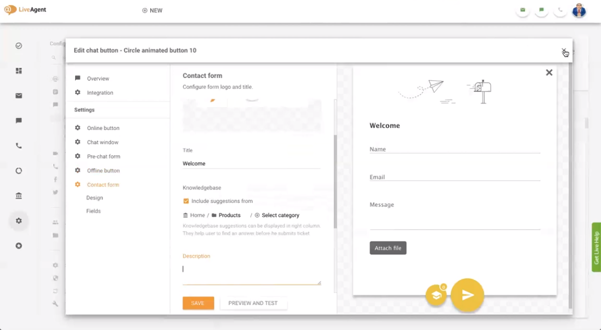 liveagent widget