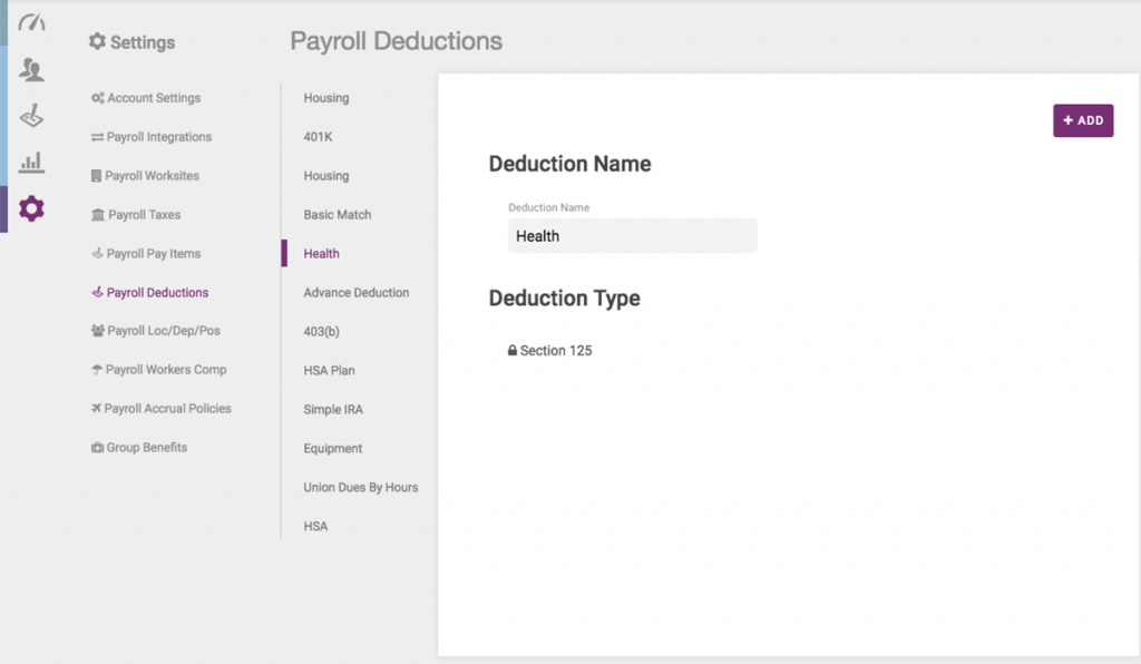 Benefits screen, Onpay