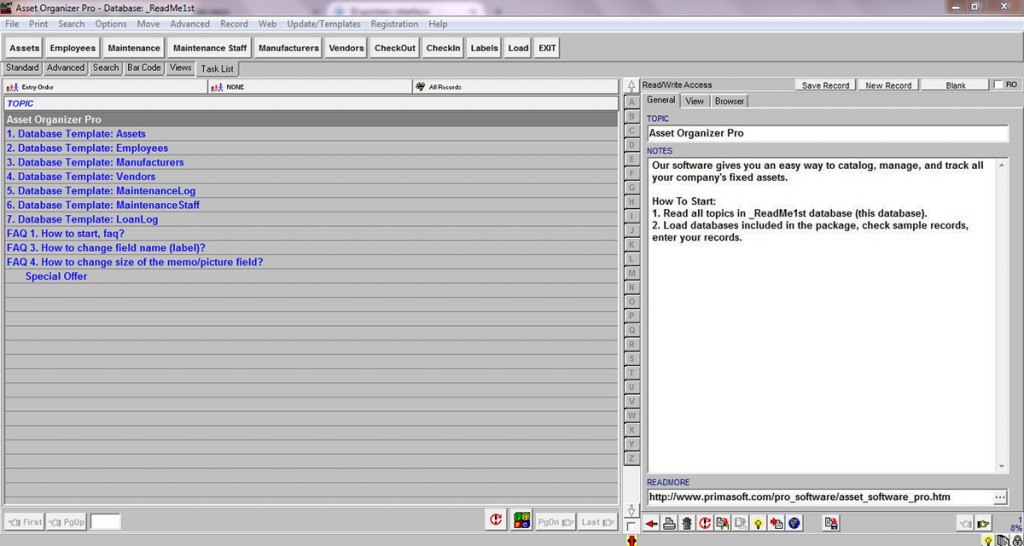 Asset Organizer Pro dashboard