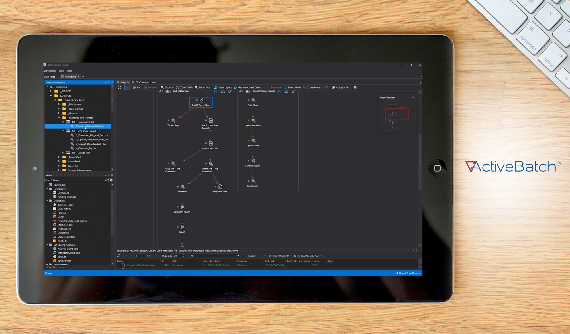 ActiveBatch dashboard
