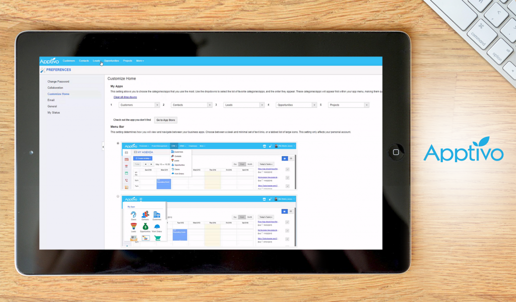 Apptivo dashboard