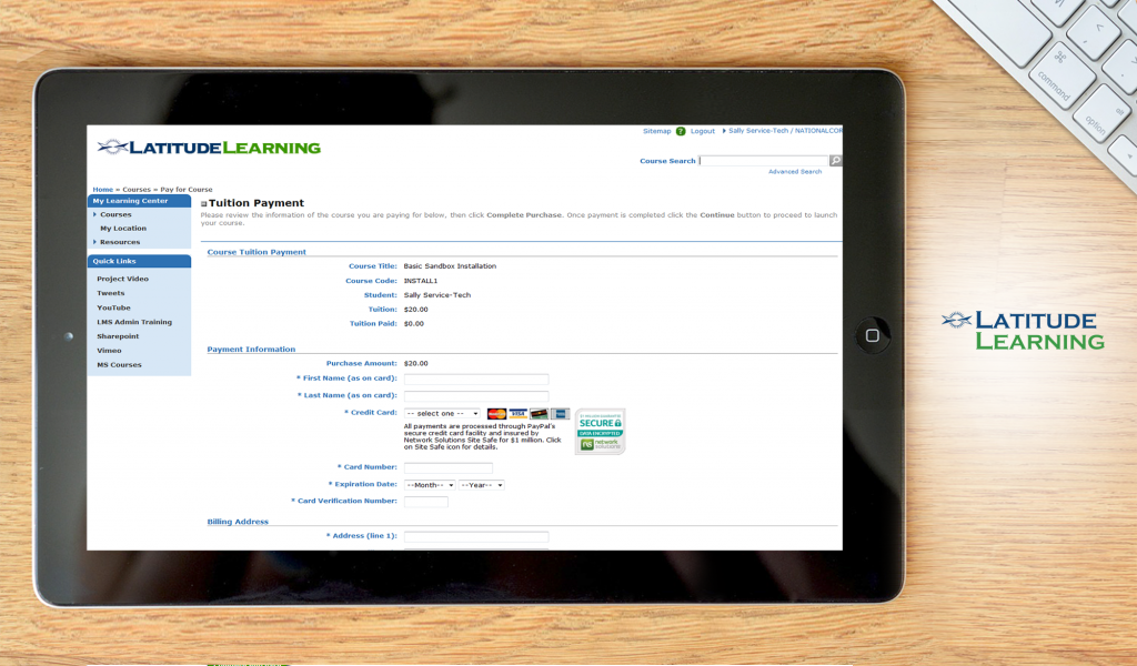 LatitudeLearning dashboard