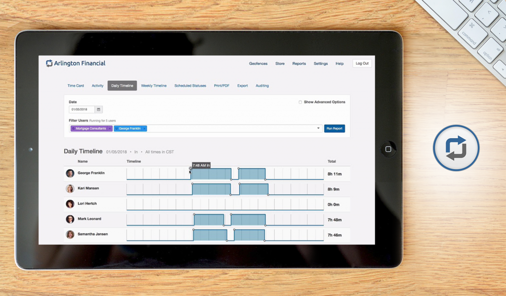 Simple In/Out dashboard
