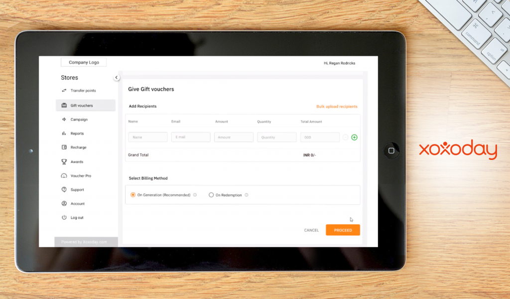 XoxoDay Plum Dashboard