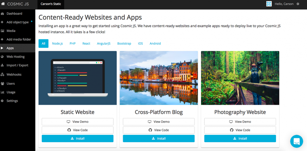example of a detailed static web page design