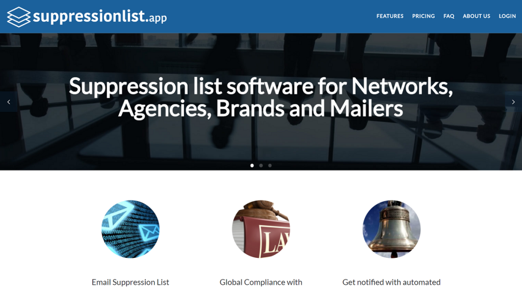 Suppressionlist.app dashboard