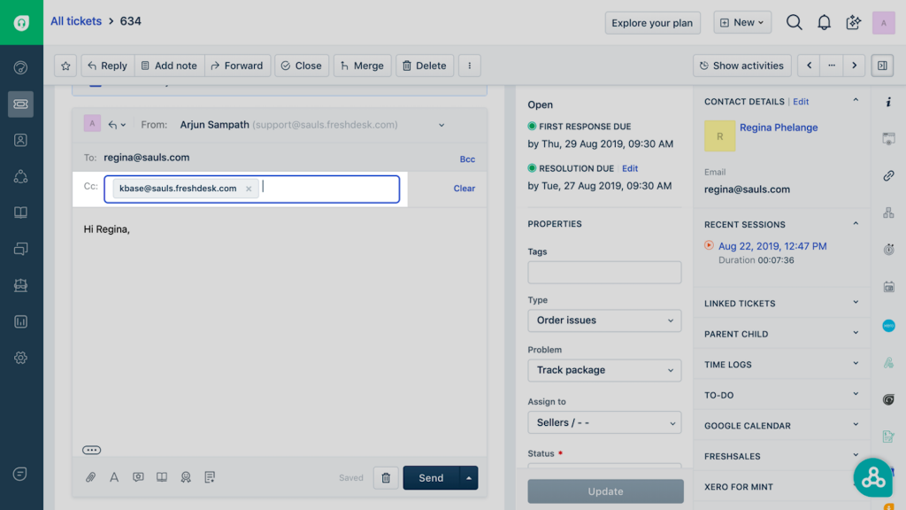 Freshdesk ticket conversion