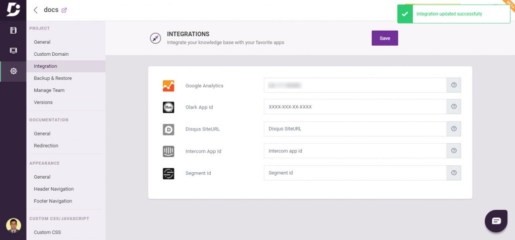 Document360 integration